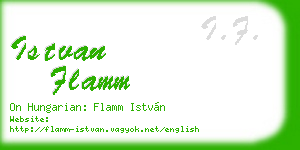 istvan flamm business card