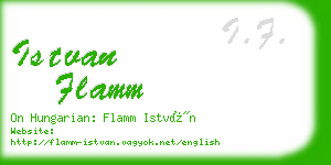 istvan flamm business card